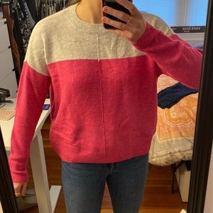 Beige and pink sweater